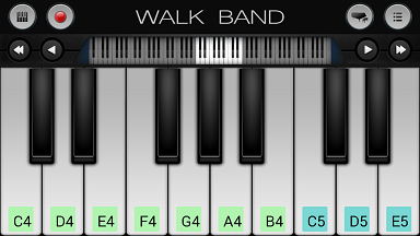 aplikasi android untuk membuat musik digital WALK BAND piano lagi